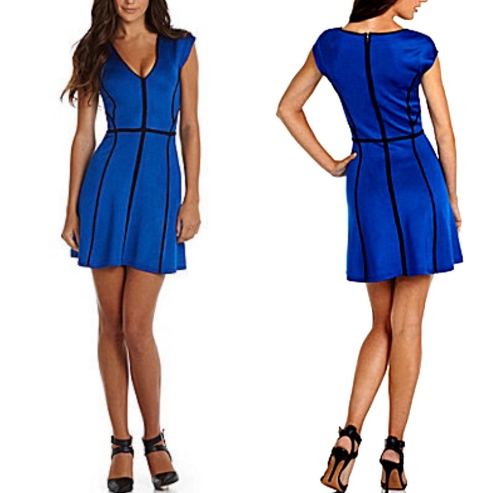 French Connection Stunning Piped Knit Contrast-Trim Dress - Picture 3 of 13